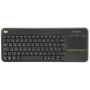 Logitech - K400 Plus wireless Touch black QWERTZ DE [DE-Version, German Keyboard]