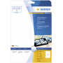 Herma - SuperPrint - Hochglanzetiketten - wei - 96 x 139,7 mm - 100 Stck. (25 Bogen x 4) (4908)