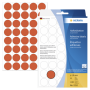 Herma - - Papier - matt - permanenter Klebstoff - Rot - 19 mm rund 1280 Etikett(en) (32 Bogen x 40) Etiketten