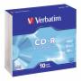 Verbatim - 1x10 Verbatim CD-R 80 700MB 52x Data Life Slim Case