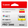 Can. Ink Pro 1000, Yell. , 80ml (stk) - PFI-1000 Y yellow [EURO-Version]