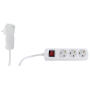 Rev - Steckdosenleiste 2m 3fach Flachstecker mit Schalter weiss