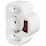 Hama - Multistecker, 3-fach mit Schalter Wei