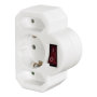 Hama - Multistecker, 3-fach mit Schalter Wei