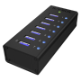 Icy Box - IB-AC618 7-Port USB 3.0 Hub Aluminium