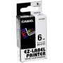 Casio - XR-6WE - Selbstklebende Etiketten - Schwarz auf Wei - Rolle (0,6 cm x 8 m) - 1 Rolle(n) - fr KL 170, 60, 60SR, 780 