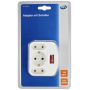 Rev - 3-fach Kombi-Adapter mit Schalter weiss (00135101)