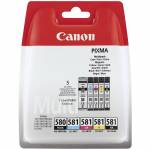  "Canon-Tinte PGI-580/CLI-581 2078C005 5er Multipack (PGBK/BKMCY) bis zu 400 Seiten gem ISO/IEC 24711 & ISO/IEC 29102 [EURO-Version]-Canon-Accessories"