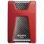 Adata - ADATA DashDrive Durable HD650 - Festplatte - 2TB - extern (tragbar) - 2.5 (6,4 cm) - USB 3,1 - 256-Bit-AES - Rot (AHD650-2TU31-