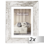Zep - 2x1 ZEP Nelson 6 blanc/br. 30x40 cadre en bois V21346