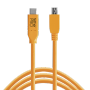 Tether Tools - USB-C zu 2.0 Micro- B 5-Pin 4,60m orange