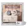 Zep - Cadre photo en bois Nelson 6 blanc/brun 30x30 V21306