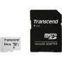 Transcend - SD microSD Card 64GB Transcend SDXC USD300S-A w/Adapter