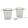 Bredemeijer - Edelstahlteefilter mit Ablage/Deckel 2er-Set 191003