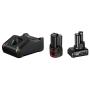 Bosch - Starter-Set 12V (1x GBA 12V 2.0Ah + 1 x GBA 12V 4.0Ah + GAL 12V-40 Professional)