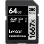 Lexar - Lexar Professional - Flash-Speicherkarte - 64 GB - Video Class V60 / UHS-II U3 / Class10 - 1667x - SDXC UHS-II