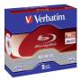Verbatim - 1x5 Verbatim BD-RE Blu-Ray 50GB 2x Speed, White Blue Surface JC