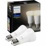 Gamma Hue - Hue White 2 X Lamp E27 9.5w Dlc