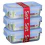 Emsa - Food Clip&Close transp./blau 3er Pack 0,55L