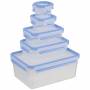 Emsa - Food Clip&Close 508568 5er Set transparent/blau