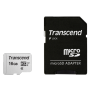 Transcend - SD microSD Card 16GB Transcend SDHC USD300S-A w/Adapter