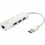 Level One - USB-0503 - Hub - 3 x SuperSpeed USB3.0 + 1 x 10/100/1000 - Desktop (USB-0503)