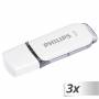 Philips - USB 2.0 3-Pack 32GB Snow Edition Shadow Grey