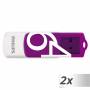 Philips - USB 2.0 2-Pack 64GB Vivid Edition Magic Purple