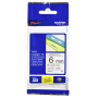 Brother - Schriftbandkassette Brother 6mm Wei/schwarz Tze211