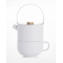 Bredemeijer - Tea-for-one Umea wei mit Bambusdeckel 142007