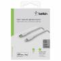 Belkin - Lightning/USB-C Kabel 1m ummantelt, mfi zert., wei