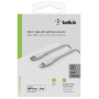 Belkin - Lightning/USB-C Kabel 2m ummantelt, mfi zert., wei