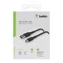 Belkin - USB-C/USB-A Kabel 1m ummantelt, schwarz CAB002bt1MBK