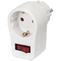 Brennenstuhl - Steckdosenadapter Zwischenstecker + Schalter wei