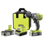 Ryobi 2-gang Kompakt-akku-bohrschrauber (5133003774) - ONE+ Akku-Bohrschrauber R18DD3-215S, 18Volt