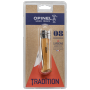 Opinel - Taschenmesser No. 08 Carbonklinge mit Holzgriff
