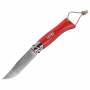 Opinel - Taschenmesser No. 08 inkl. Kunstlederetui, rot