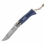 Opinel - Taschenmesser No. 08 inkl. Kunstlederetui, blau