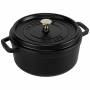  "Staub Cocotte - Single Pan - Schwarz - Eisenguss - 3, 8 L - 2-La Cocotte 24cm rund, schwarz, Gusseien-Staub-Hardware/Electronic"