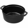 Staub Cocotte - Single Pan - Schwarz - Eisenguss - 3, 8 L - 2 3