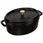 Staub - La Cocotte 29cm oval, schwarz, Gusseisen