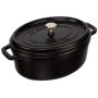  "Staub-Staub Oval Cocotte, 29cm cast iron, black-Staub-Hardware/Electronic"