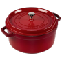  "Staub-La Cocotte 26cm rund, Kirsch-rot, Gusseisen-Staub-Hardware/Electronic"