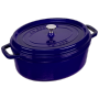  "Staub-Staub Oval Cocotte, 31cm cast iron, dark blue-Staub-Hardware/Electronic"