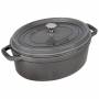 Staub - La Cocotte 29cm oval Graphit-grau, Gusseisen