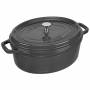 Staub - La Cocotte 31cm oval Graphit-grau, Gusseisen