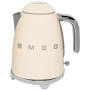Smeg - KLF03CREU, 1,7 l, 2400 W, Cremefarben, Kunststoff, Edelstahl, Wasserstandsanzeig