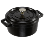 Staub - Mini Cocotte 10cm rund schwarz, Gusseisen