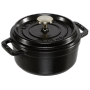 Staub - Cocotte 12cm rund schwarz, Gusseisen