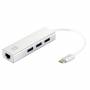 Level One - LevelOne Adapter USB-C -> RJ45 10/100/1000,3xUSB3.0 0,15m si